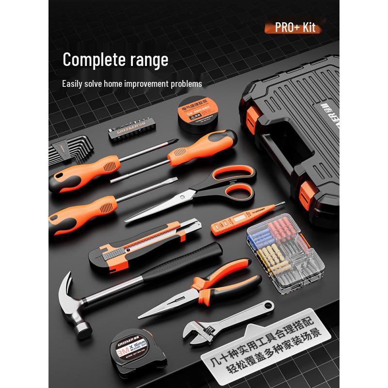 Многофункциональный набор инструментов «Зеленый Лес»: Полный набор для ремонта по дому и для электрика