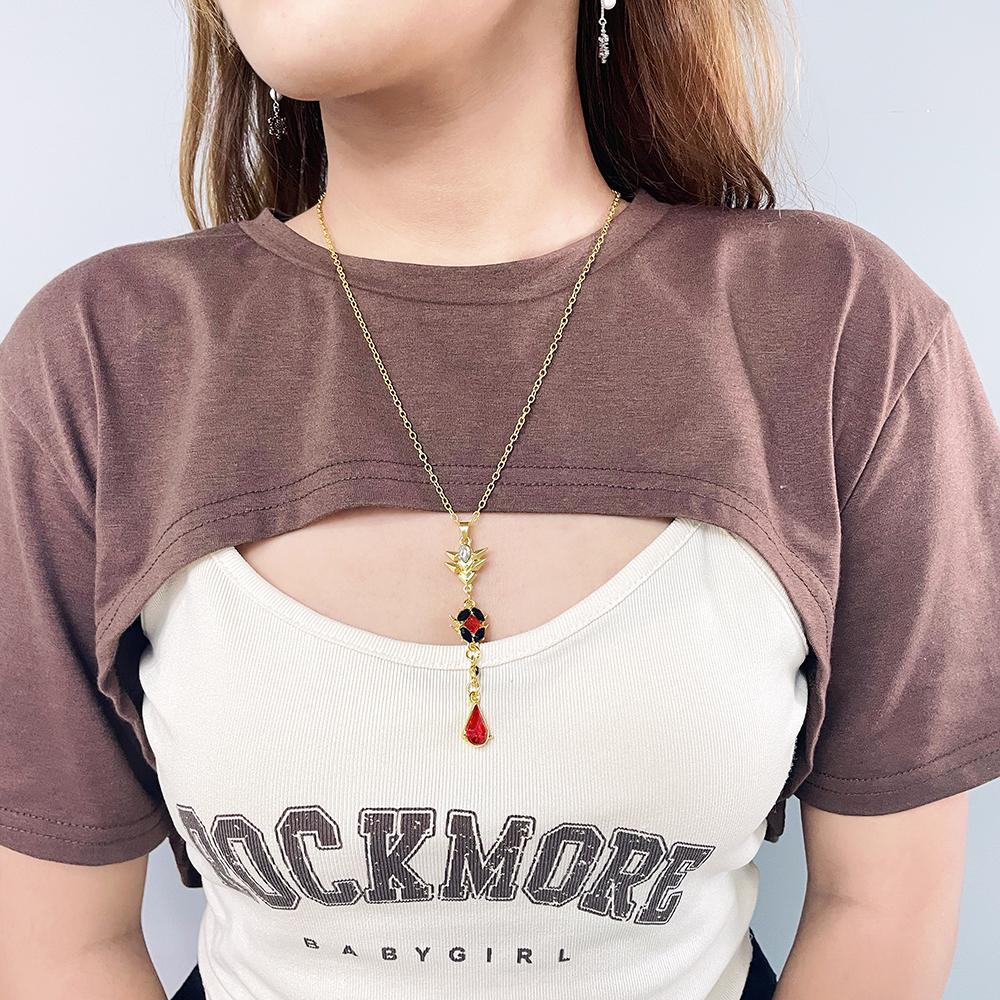 Anime Pendant Necklace for Women Jewelry Chain Kazuha Tartaglia Venti Cosplay Accessories