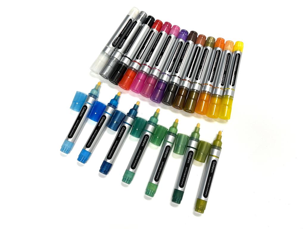 Premium Acrylic Paint Marker Set - 20 Colors (5 Metallic) - 3mm Tip for Art & Craft