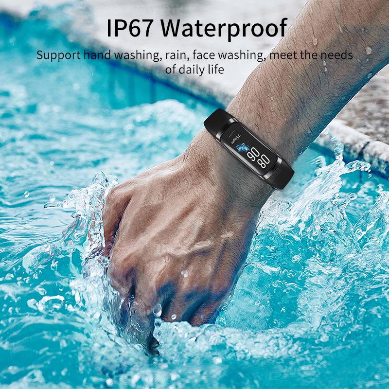 LIGE New Smart Wristband Sport Fitness Tracker Smartwatch AMOLED Screen Waterproof Body Temperature Smart Bracelet For Women Men