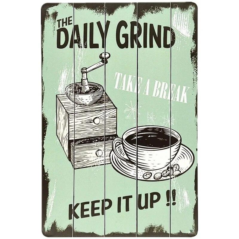 Vintage Metal Tin Signs Wall Decor Plaque Retro CafeArt Posters Kitchen Bar Pub Club Coffee Shop Plate Room Decoration