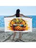 Music Pineapple Tropical Fruit Beach Towel Oversized Quick Dry Beach Blanket Microfiber Sand Free Absorbent Lightweight Bath