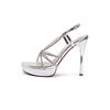 French Beautiful Rhinestone Waterproof Table Open-toed High Heels Female Sexy Fairy Stiletto Sandals 2025 New