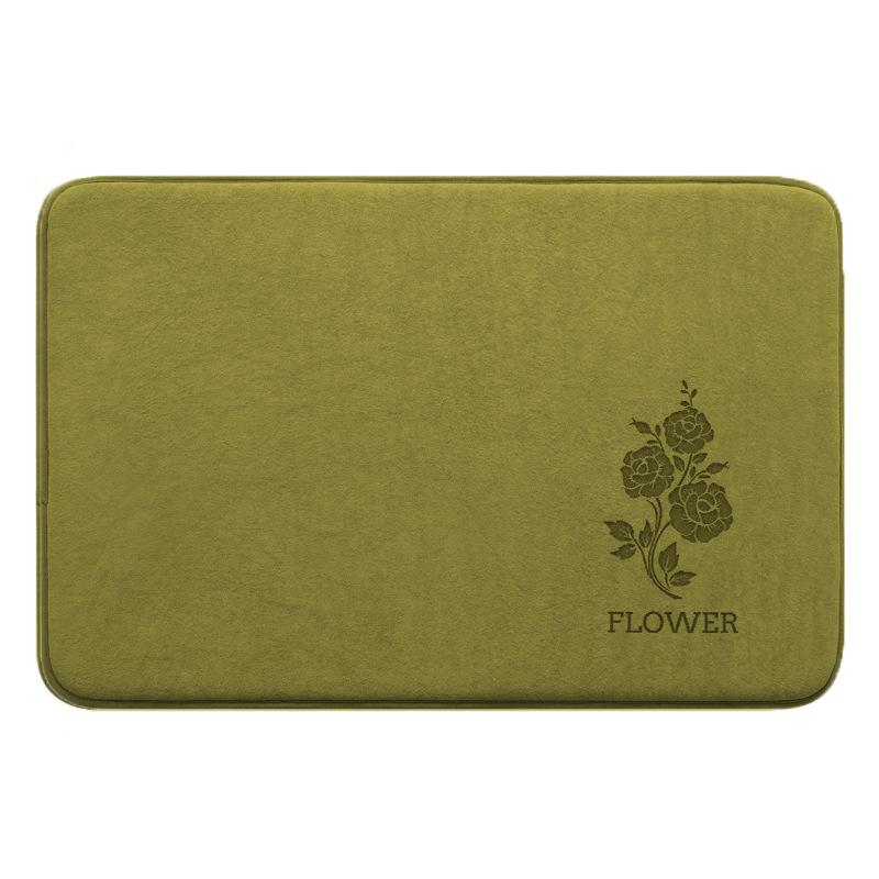 Toilet Absorbent Mat Rose Print Toilet Bathroom Non-slip Mat Carpet Toilet Mat