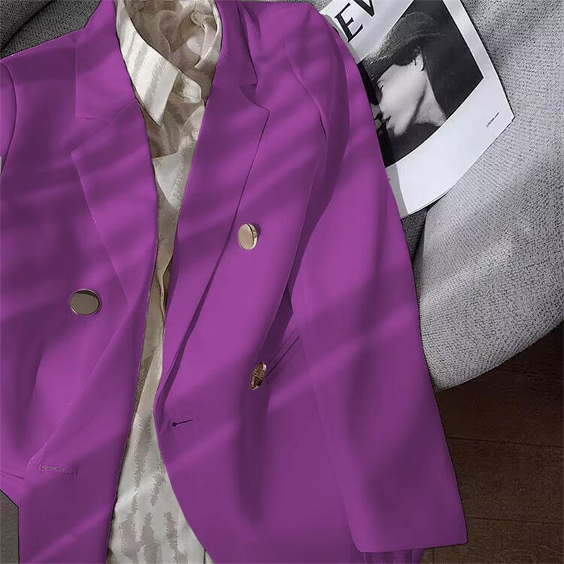 Женский черный костюм большого размера с драпировкой и металлической пуговицей