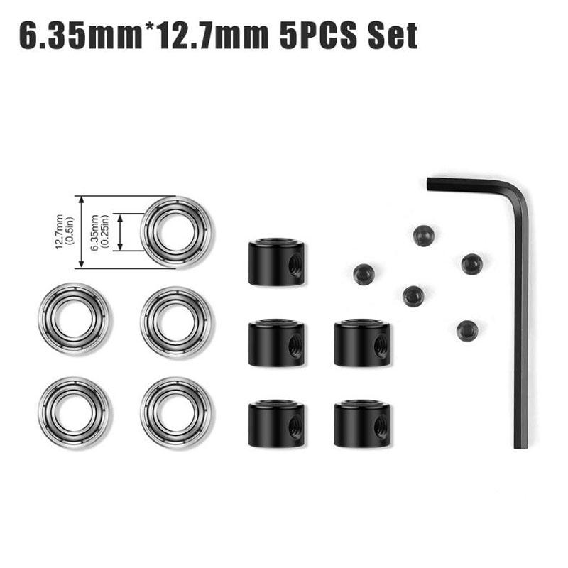 Шариковые подшипники для фрезерной фрезы, направляющие, набор ключей для подшипников, комплект принадлежностей 4,76 мм, 6,35 мм, 12,7 мм