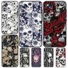 Gothic Floral Skull Case For Xiaomi 13 14 Pro 13T 12T 11T 12 Lite 12X POCO X5 X3 F5 Pro F4 X4 M5 M5s F3 Cover