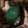 Роскошные Мужские Часы с Бриллиантами Iced Out Наручные Часы Варианты Золото/Серебро/Черный/Зеленый Модные Хип-Хоп Ювелирные Часы