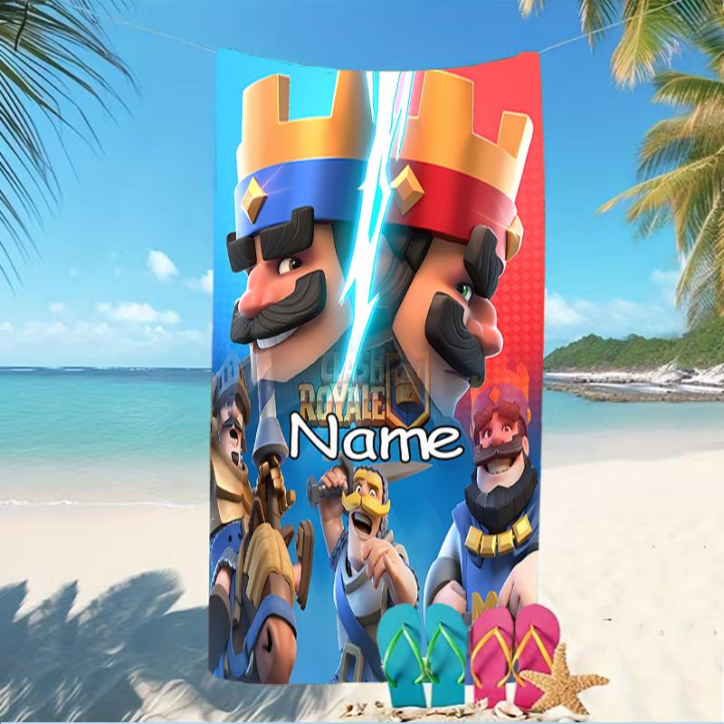 Customizable personalized beach towels Clash Royale themed designs.Suitable for the beach, yoga, sports;ideal as beach accessories