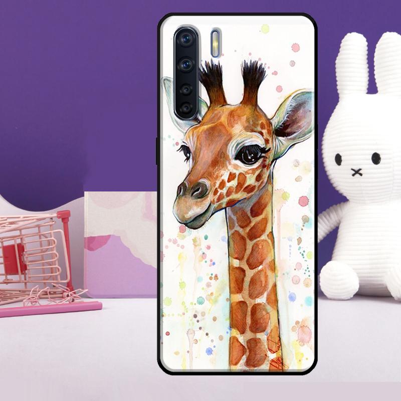 Cute Cartoon Giraffe Case For Oppo A18 A38 A78 A98 A58 A60 A80 A40 A96 A76 A16 A94 A74 A54 A15 A17 A57 A77 A5 Pro