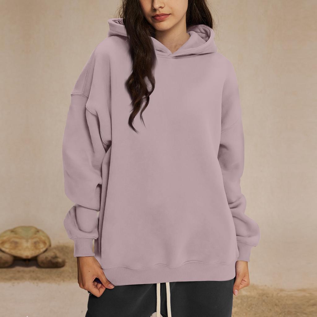 Женские толстовки с капюшоном, свободные свитера с длинным рукавом, рубашки с круглым вырезом, осенние наряды, одежда