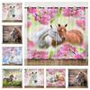 Curtain Flower Peach Blossom Animal Horse 3D Digital Printing Blackout Curtain Punching