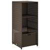 VidaXL Armoire de rangement jardin marron 50x55x115 cm résine tressée 365548