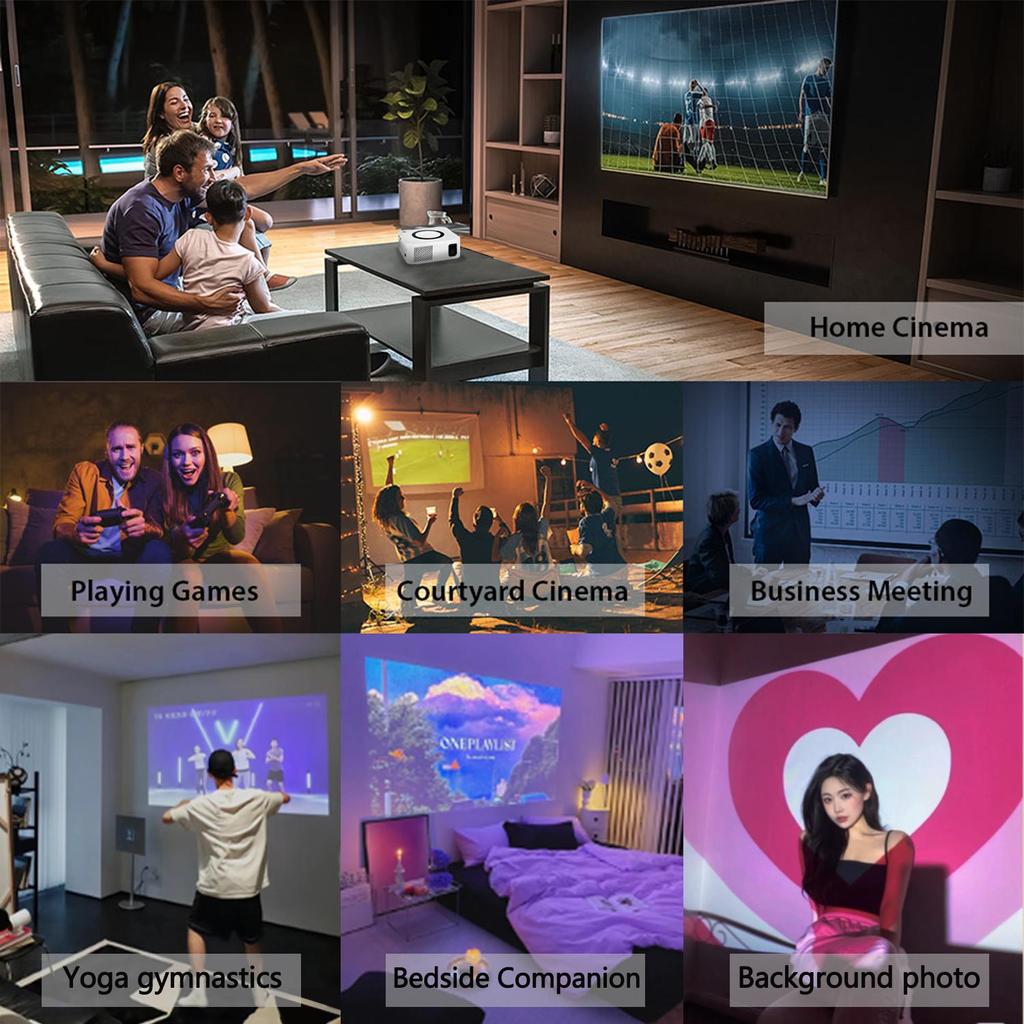 2025 Vivicine Y9 Android 11 Portable 5G WIFI Smart Home 1080P Projector