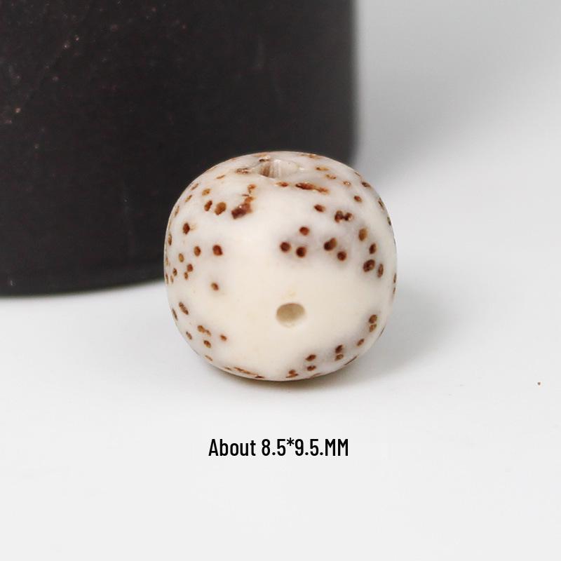 Star and Moon Bodhi Beads: Pure White High-Density 108 Bead Bracelet for DIY Prayer Accessories