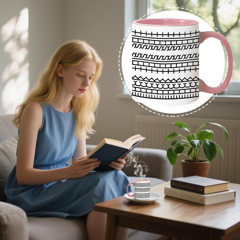 Ceramic Coffee Mug Microwave-Safe Drinking Cup milk cup Desktop Ornament for School Study Living Room Birthday Kitchen Home