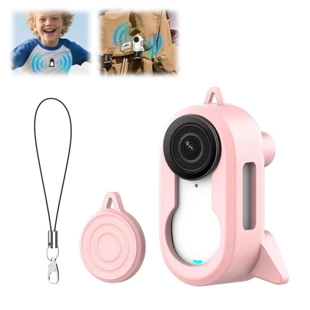 Silicone Protective Case with Brooch Holder Case for Insta360 GO3S/GO3 Action Camera Accessories