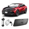 Открывающийся солнцезащитный козырек для Toyota Crown 16-го поколения, углеродное волокно, температура салона, присоска, силиконовый ремешок для хранения, передний тепловой морщинистый зонт, легкий