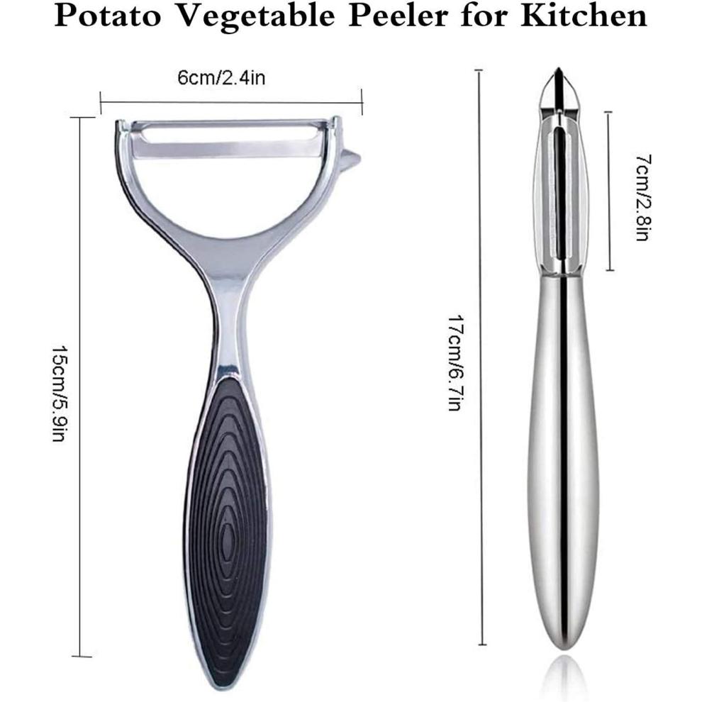 Potato Peeler Vegetable Peeler Stainless Steel Peeler Easy to Clean 2pcs