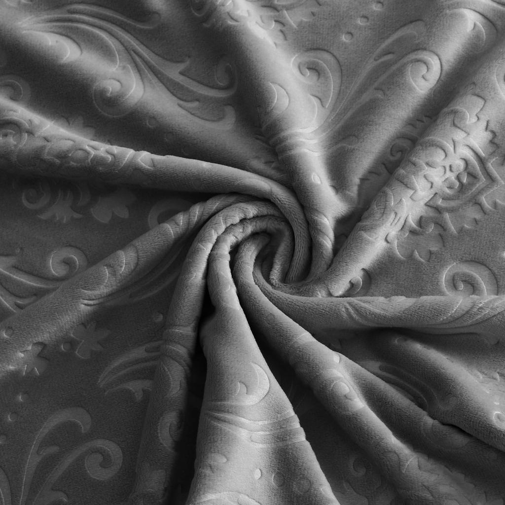 Chair Cover, Thick Embossed Velvet, Dark Gray