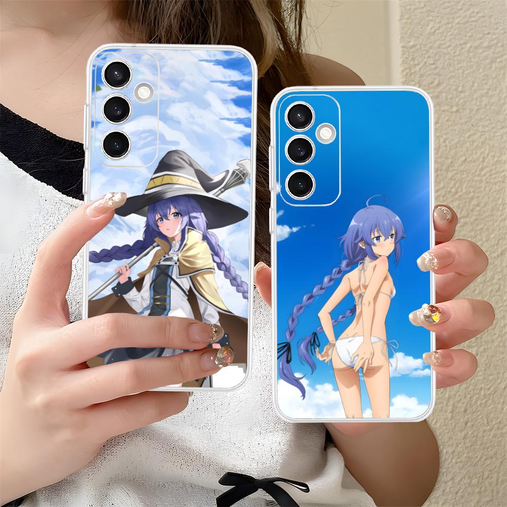 Чехол для мобильного телефона Mushoku Tensei Roxy для Samsung Galaxy S25 S24 S23 S22 S21Plus FE Ультрапрозрачный Цветной Чехол Красивый Роскошный