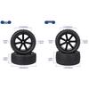 Available: 86x34/41mm Glued Off-Road Model Car Tires with Nuts, Front & Rear, 1/10 Scale