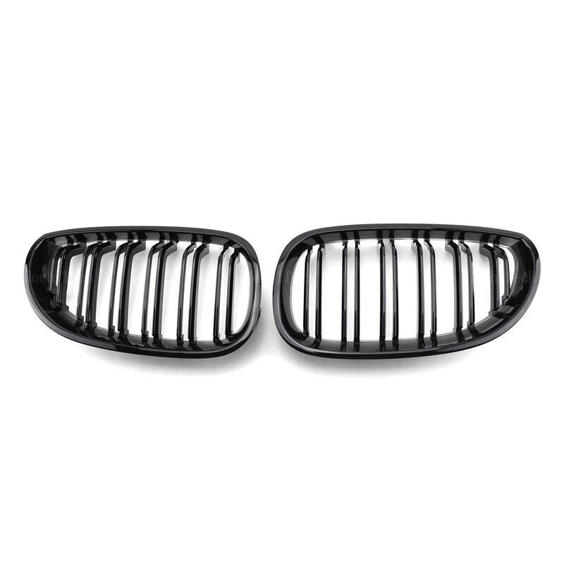 Car Front Bumper Grilles Kidney Racing Grill For BMW E60 E61 5 Series M5 520I 535I 550I 2004-2009 Double Slat Replacement Grille