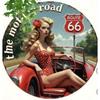 Винтажная металлическая жестяная табличка Route 66 Ретро Гараж Мужская берлога Настенный декор