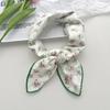 70% Cotton Linen Small Square Silk Scarf - Korean Style Floral Design for Versatile Neckwear and Decorative Use
