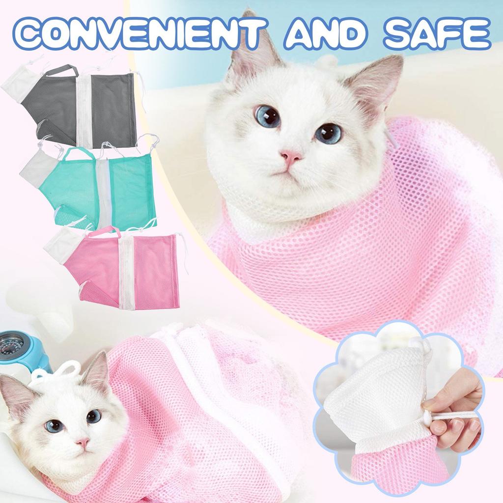 Pet Shower Net Bag Adjustable Multifunctional Breathable - Injection