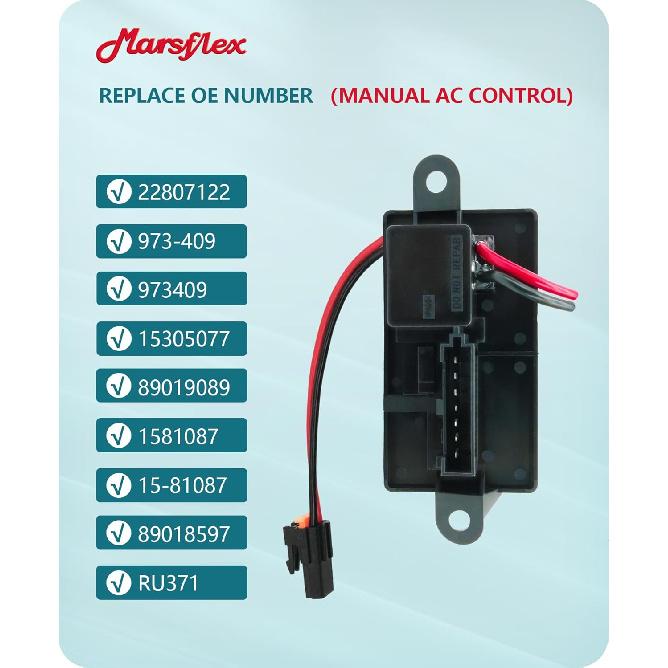 Marsflex Blower Motor Resistor 22807122 1999 2000 2001 2002 2003 2004 2005 2006 For Chevy Avalanche Silverado Suburban Tahoe, For GMC Sierra Yukon,