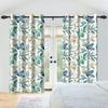 2Pcs Floral Botanical Print Curtains Natural Flowers Farmhouse Drapes Living Room Bedroom Kitchen Decoration Blackout Curtains