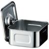 Yamashita Kogei AG 18-8 Shallow Square Kitchen Pot (with Knob) 12cm 04-0226-0504