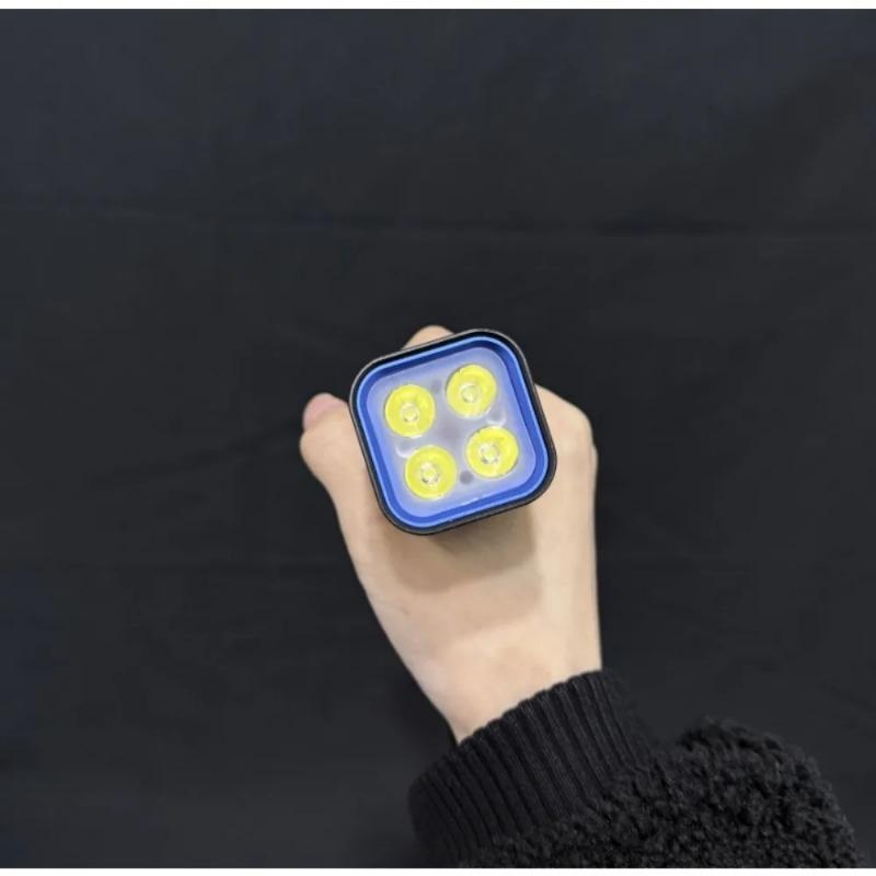 Светодиодный фонарик с зарядкой от USB, водонепроницаемый, для кемпинга, на открытом воздухе, карманный фонарик, мини-фонарик из алюминиевого сплава