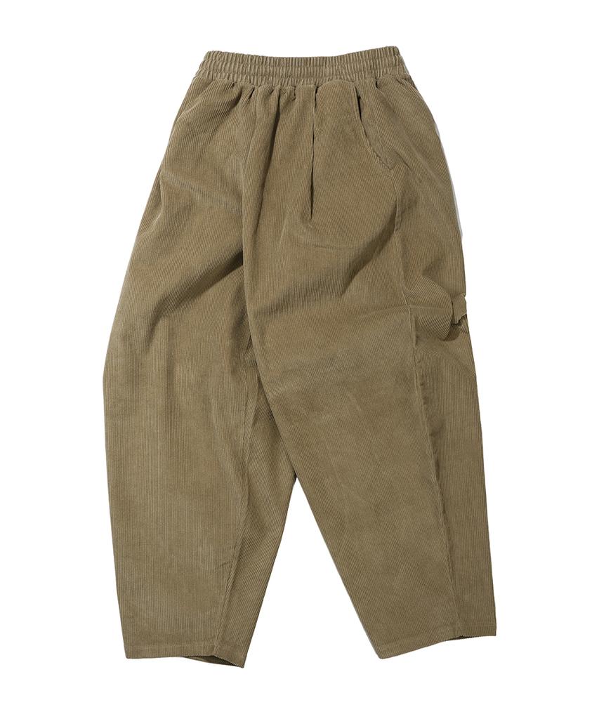 GAKKAI UNIONS One-Pleat Corduroy Balloon Pants Cocoa