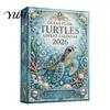 Desk Collection Figures Marine Life Advent Calendars 2026, 24 Days Christmas Countdown Calendar with 2D Acrylic Retro Illustration Gift Box