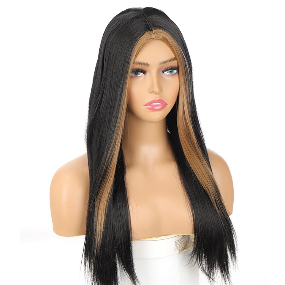 Синтетический длинный прямой черный термостойкий парик из волокна для женщин, повседневный косплей, модные натуральные парики