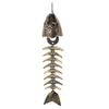 Fish Windchime,Fish Skeleton Windchime,Fish Bone Cast Iron Wind Chimes Vintage Metal Wind Chimes Outdoor Soothing Durable