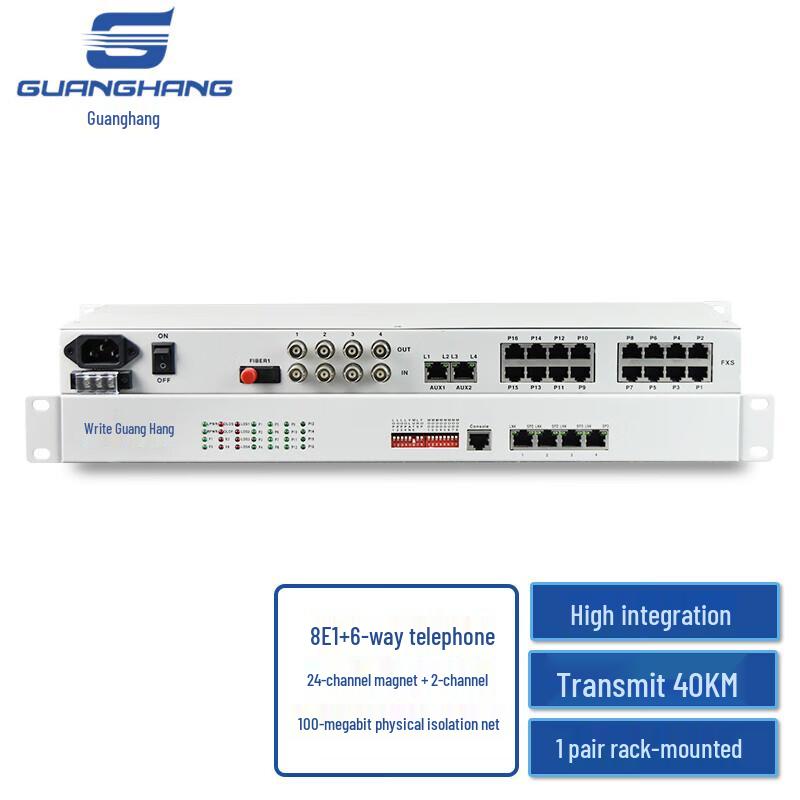 Guanghang Integrated Voice & Data Fiber Optic Transceiver