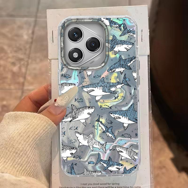 Чехол для телефона Honor 200 400 Lite 400 200 Pro X9b Magic 7 6 Lite X9c X9a X9b X8b X7c Милое Синее Сердце Морская Звезда Для Honor 400 Сумка