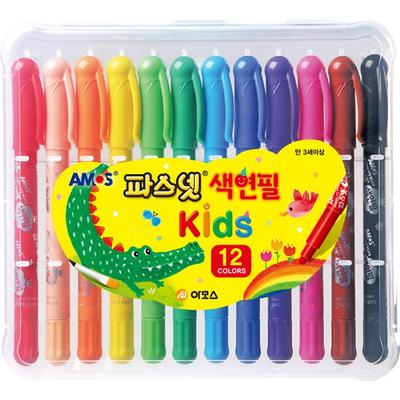 Цветные карандаши Amos Fastnet Kids 12р, 1 набор, 12 цветов, корейские игрушки