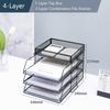 Stackable File Shelves Detachable File Storage Tray Shelf Multi-Tier Document Holder  Office