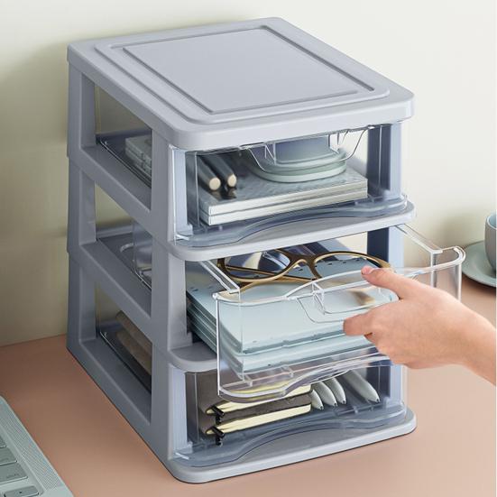 Ящик для хранения косметики, прозрачные принадлежности для спальни с ручкой, ящик для хранения мелочей, контейнер, прочный контейнер для хранения предметов