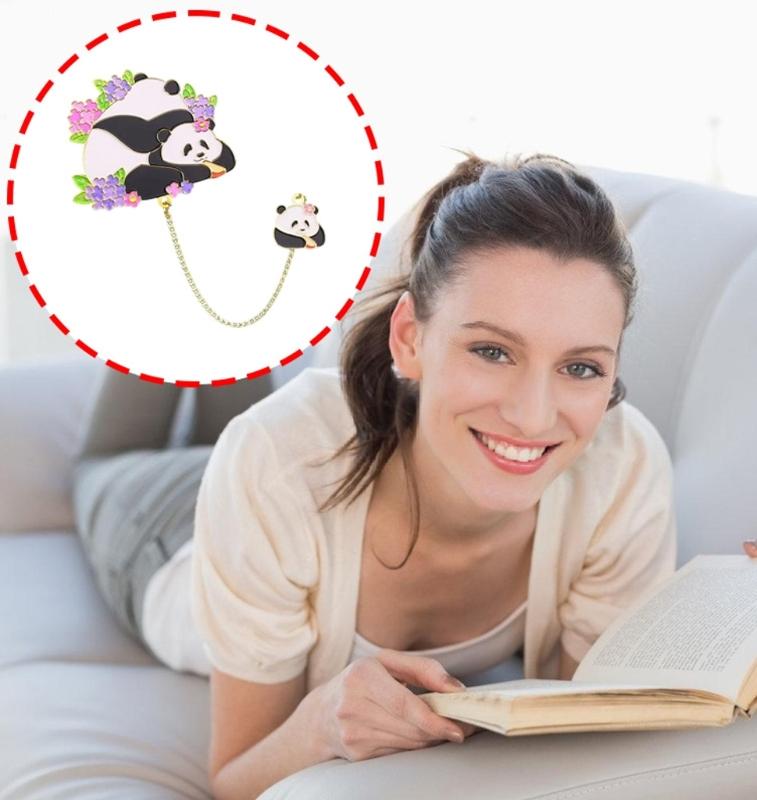 Creative Book Markers Metal Reading Bookmarks Panda Page Markers Lovely Bookmarks for Book Lovers