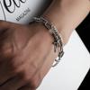 Модный женский браслет из титановой стали с бриллиантовым крестом – Элегантное, универсальное и прочное ювелирное изделие.