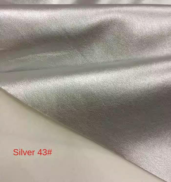 Мягкая Эластичная Искусственная Кожа с Рисунком Под Овчину Ткань для Обивки По Метру для Одежды Дивана Игрушечной Сумки Швейная Ткань Жемчужный Светло-Черный