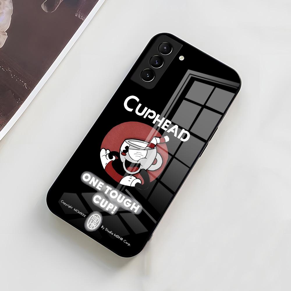 C-Cuphead-tapiz Phone Case For Samsung A56 A36 A26 A16 A15 A25 A35 A55 A14 A34 A24 A54 Glass Case