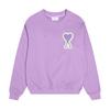 Soft Cotton Oversized Crewneck Sweatshirt With Small Heart Embroidery Pastel Colors Long Sleeve Fall Winter Casual Wear