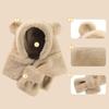 Soft Warm Baby Bear Plush Hat Winter Ear Protection Hats Cute One-Piece Hat Scarf  Boy Girls