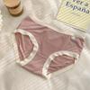 Women's Underwear Sexy Cotton Antibacterial Seamless Mid Waist Shorts Briefs